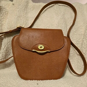 Vintage Plato Italian Leather Crossbody, Flap Close, Gold Hardware, RARE & EUC!